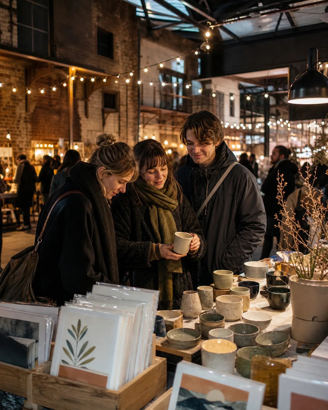 Nachtmarkt tussen de loodsen